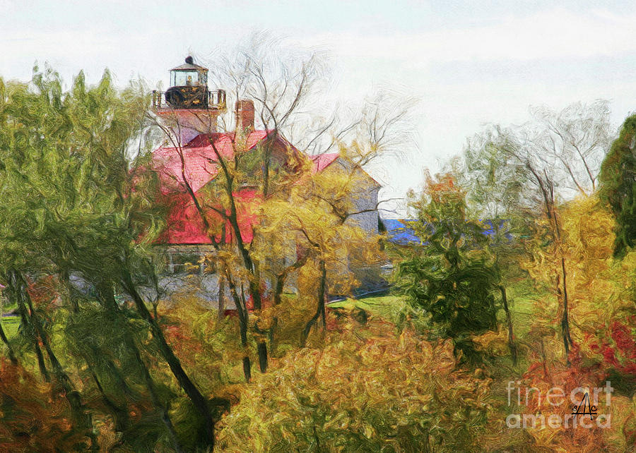 Port Lighthouse Digital Art by Stacey Carlson