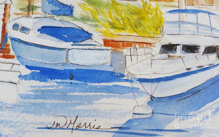 Boat Painting - Port Ludlow Marina by Jill Morris