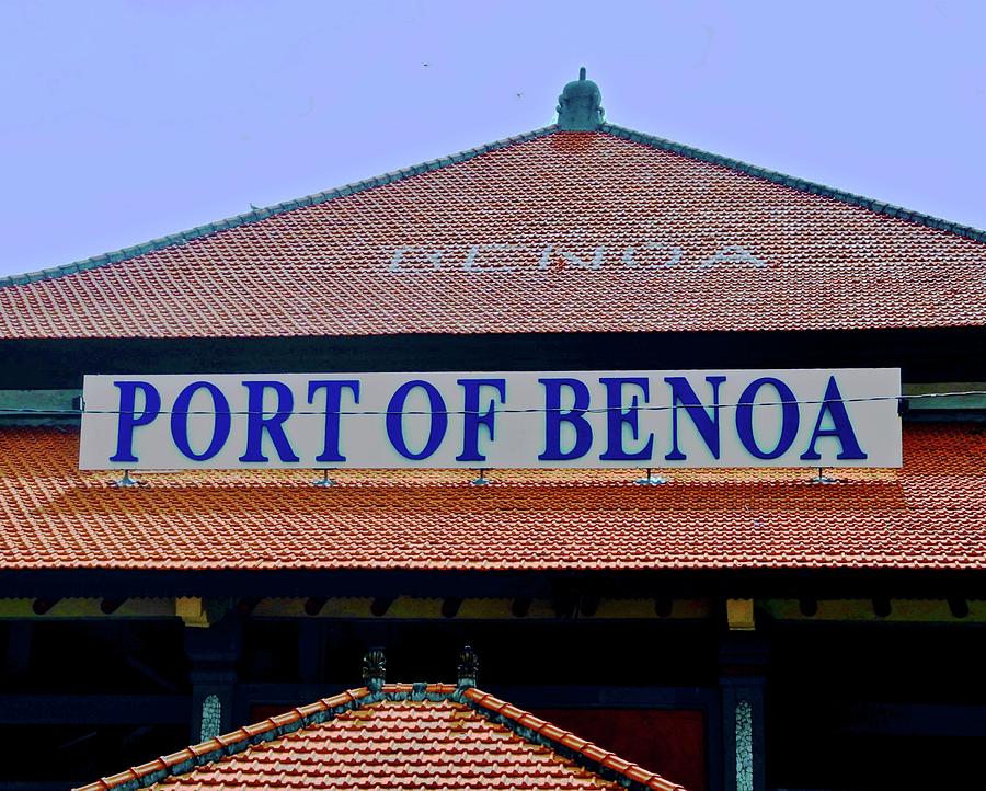 Port of Benoa Bali Sign Photograph by Kirsten Giving