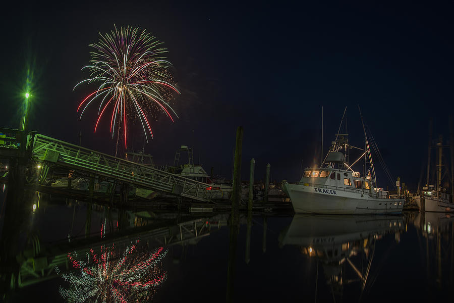 Port of Ilwaco Fireworks Photograph by Robert Potts - Fine Art America