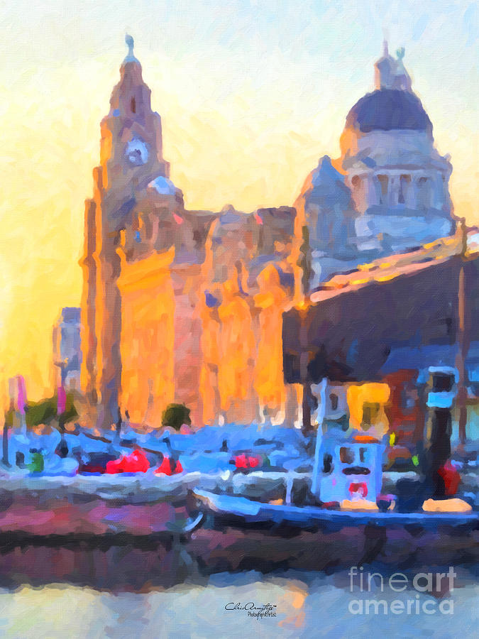 Port of Liverpool, England Painting by Chris Armytage