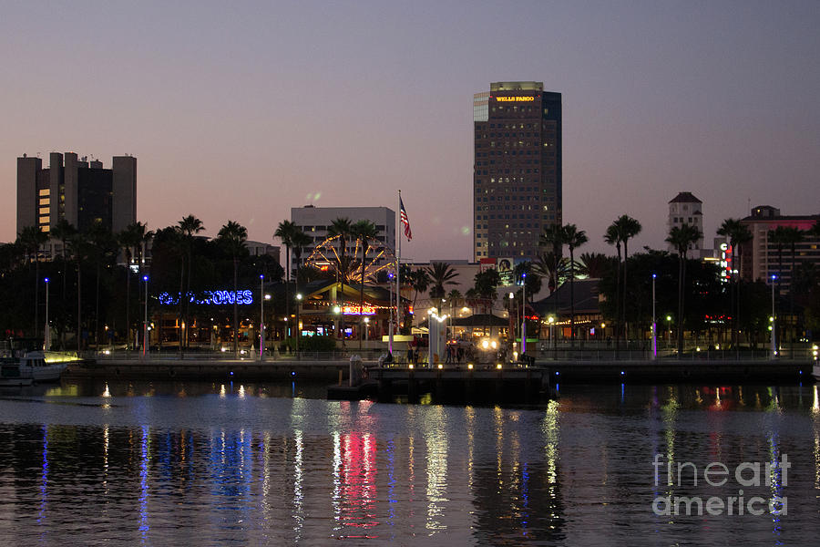 Port of Long Beach Skyline Photograph by Cheryl Del Toro