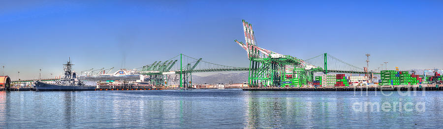 Port of Los Angeles - Panoramic Photograph by Jim Carrell