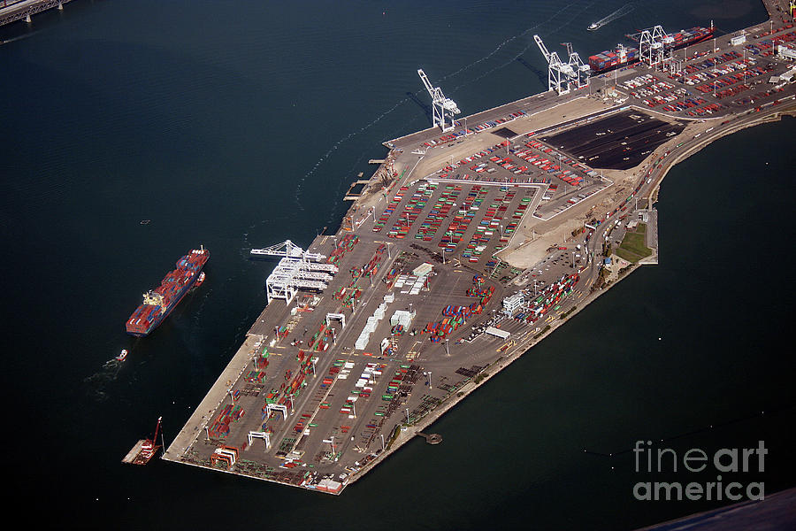 Port of Oakland Aerial Photograph by Wernher Krutein