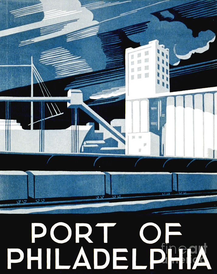 Port of Philadelphia Painting by Celestial Images