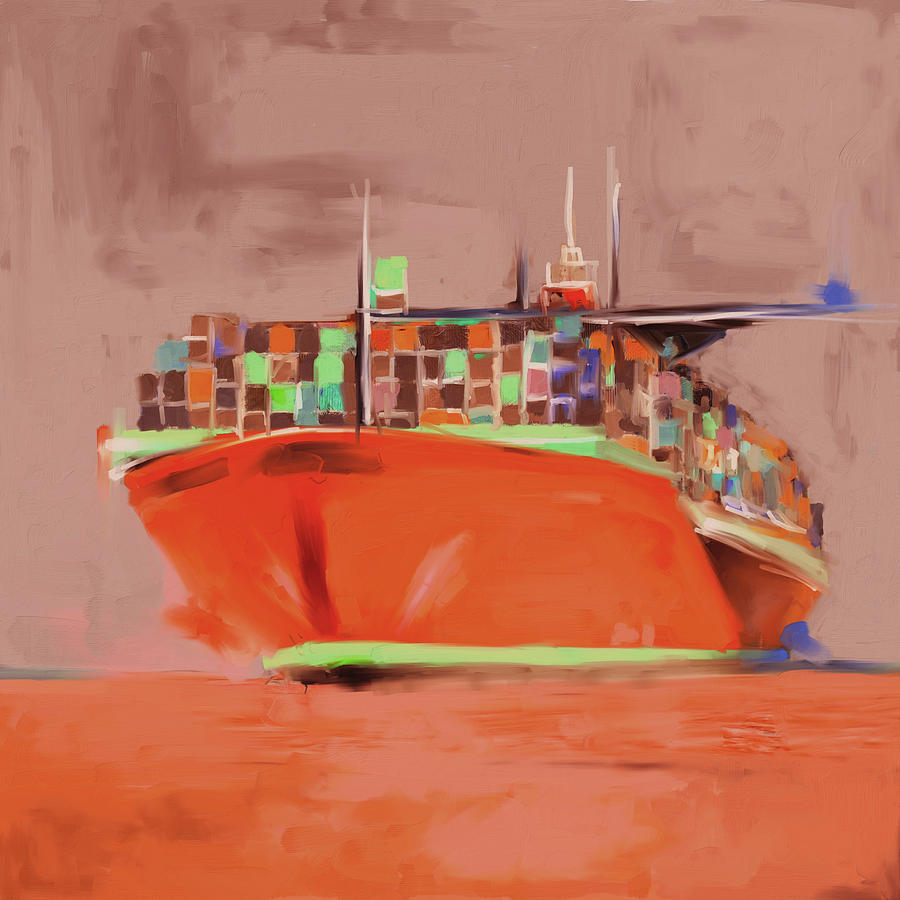 Seattle Painting - Port of Seattle III 486 III by Mawra Tahreem