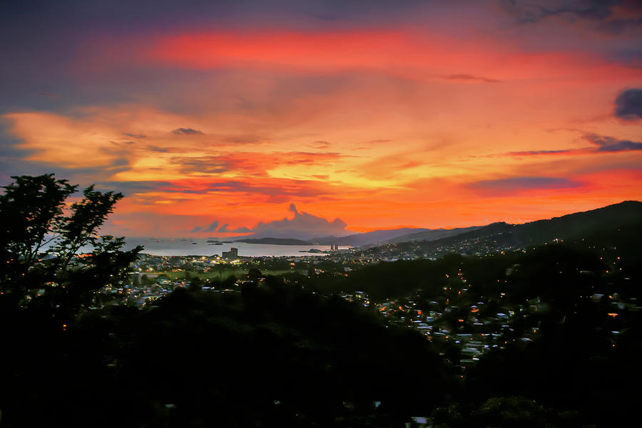 Port of Spain Sunset Photograph by Nadia Sanowar
