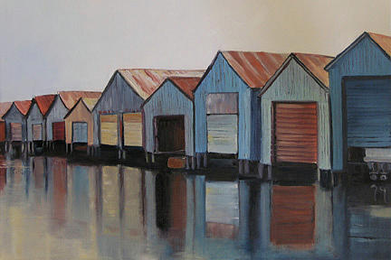 Port Rowan Painting by Cynthia Blair
