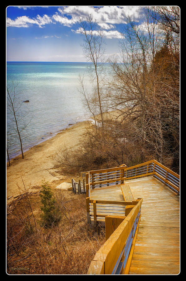 Port Sanilac Scenic Turnout Stairs Photograph