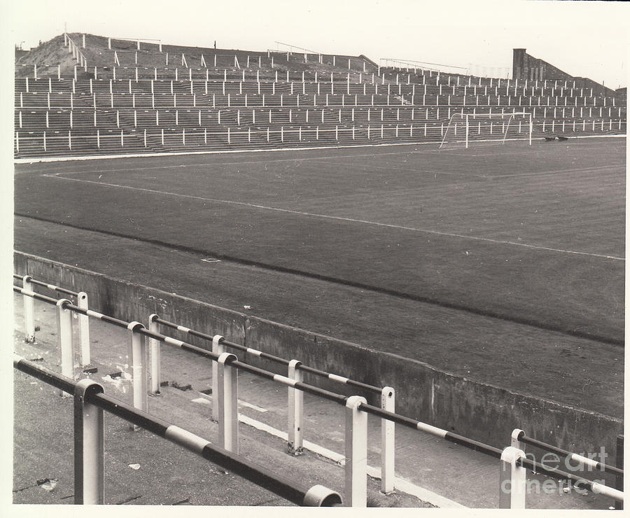 Port Vale - Vale Park - Hamil Road End 1 - BW - September 1968 Photograph by Legendary Football Grounds