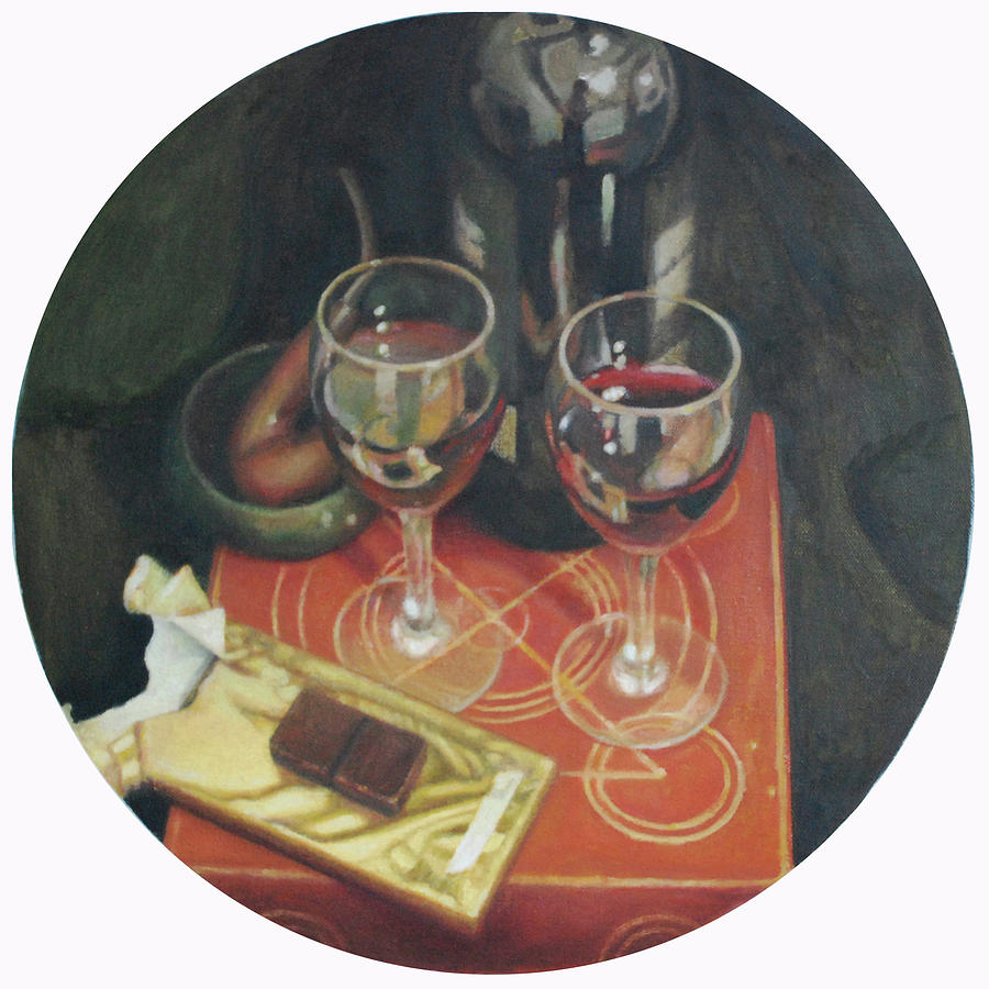 Port Wine and Chocolate Painting by Mark Manning - Pixels