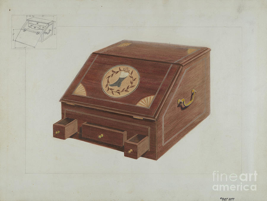Portable Secretary Drawing By Edward L Loper