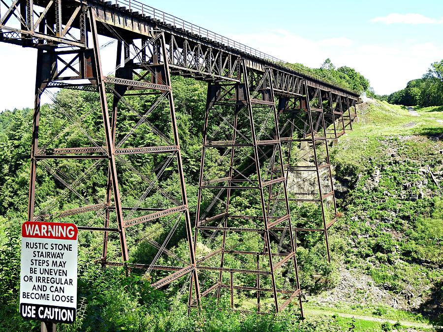 Portage River Bridge Photograph by Heather-Joan Warner - Fine Art America