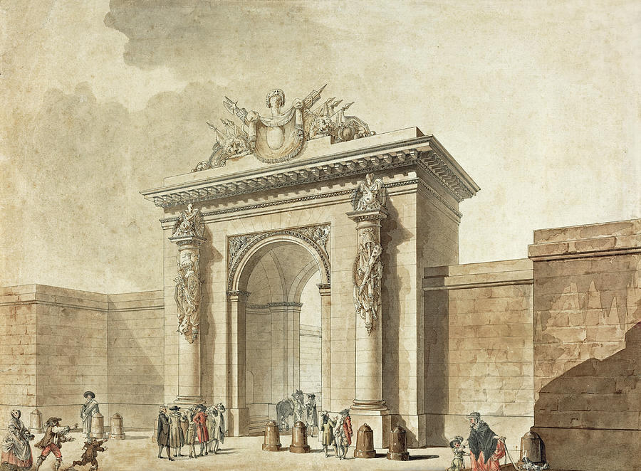 Portal of the Hotel dUzes Painting by Studio of Claude Nicolas Ledoux