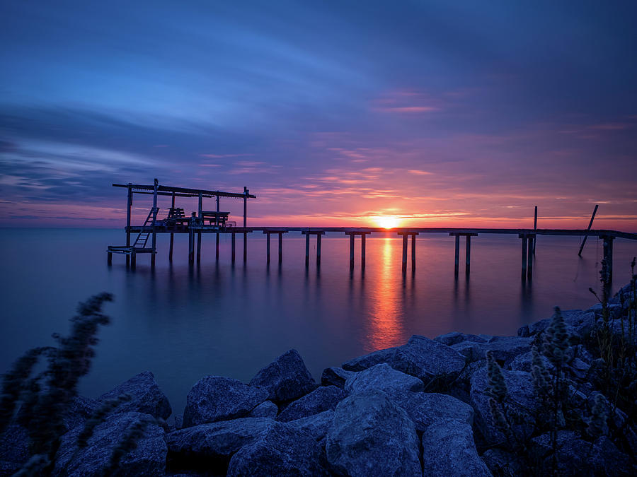 Portersville Bay Sunset Photograph by Brad Boland