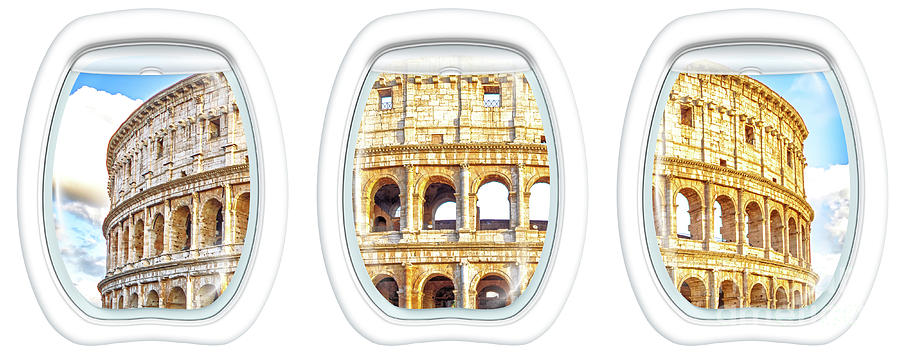 Porthole windows on Colosseo Photograph by Benny Marty