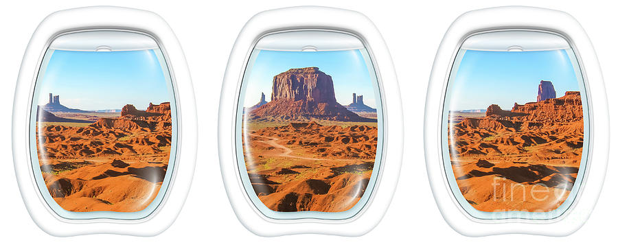 Porthole windows on Monument Valley Photograph by Benny Marty