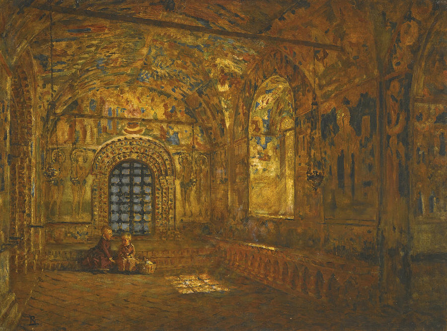 Portico of a Church Painting by Vasily Vereshchagin