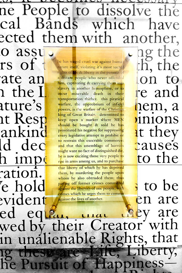 Portion of the Declaration Photograph by Greg Fortier