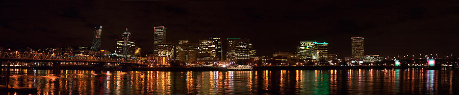 Portland at night Photograph by Richard Ferguson