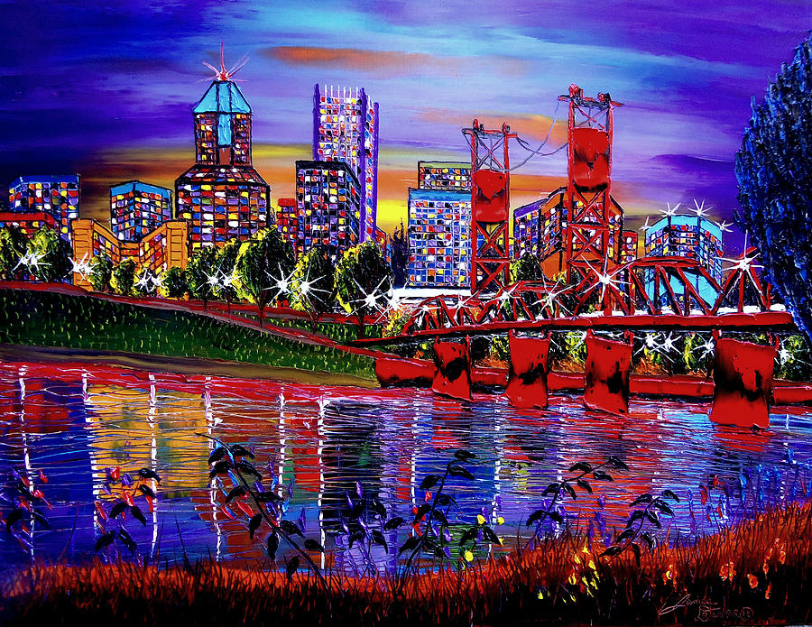 Portland City Lights 60 Painting by James Dunbar