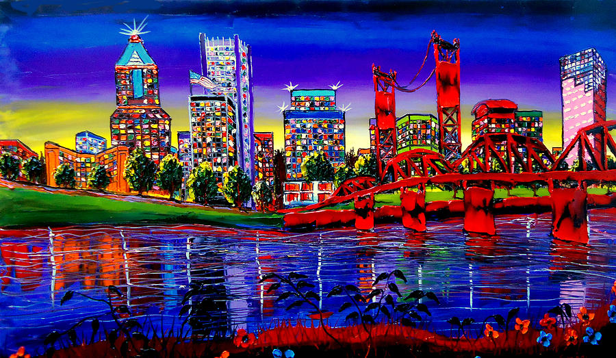 Portland City Lights 63 Painting by James Dunbar