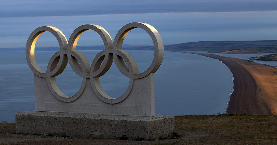 Portland, Dorset - Olympic Rings Photograph by Mike Finding | Fine Art ...