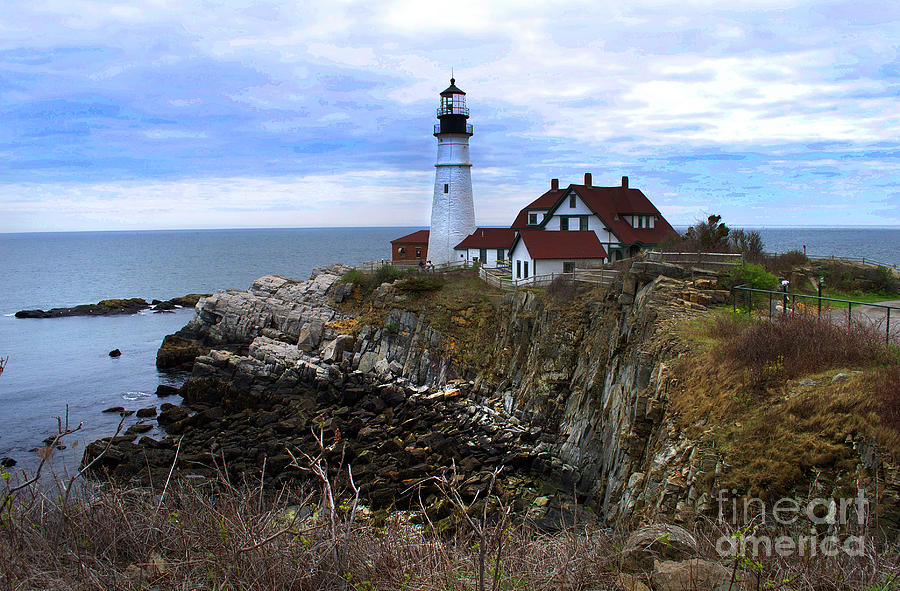 Portland Head In Maine Photograph by Skip Willits