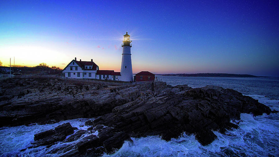 Portland Head Light at Dusk Photograph by Jeremy Jones - Fine Art America