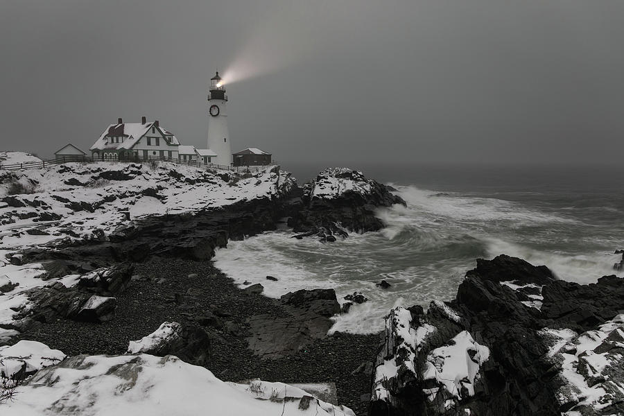Portland Head Light Beacon  Photograph by Colin Chase