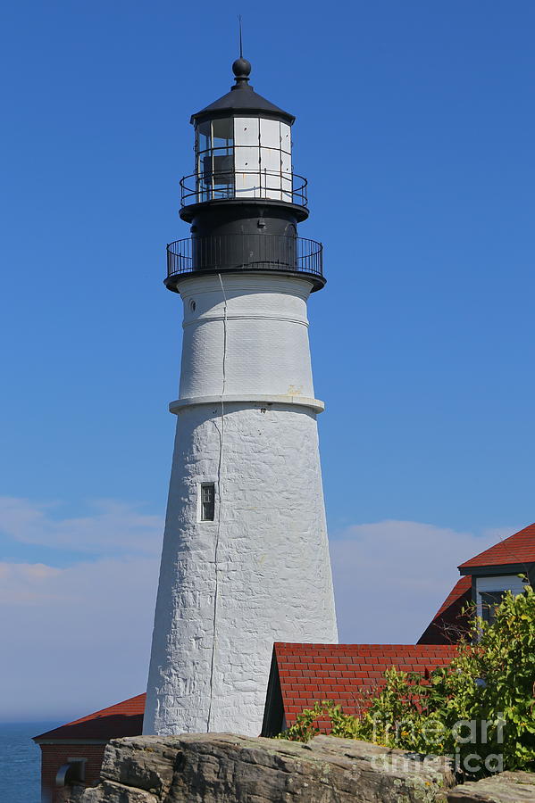 New England Photograph - Portland Head Light Lighthouse by Marcel  J Goetz  Sr