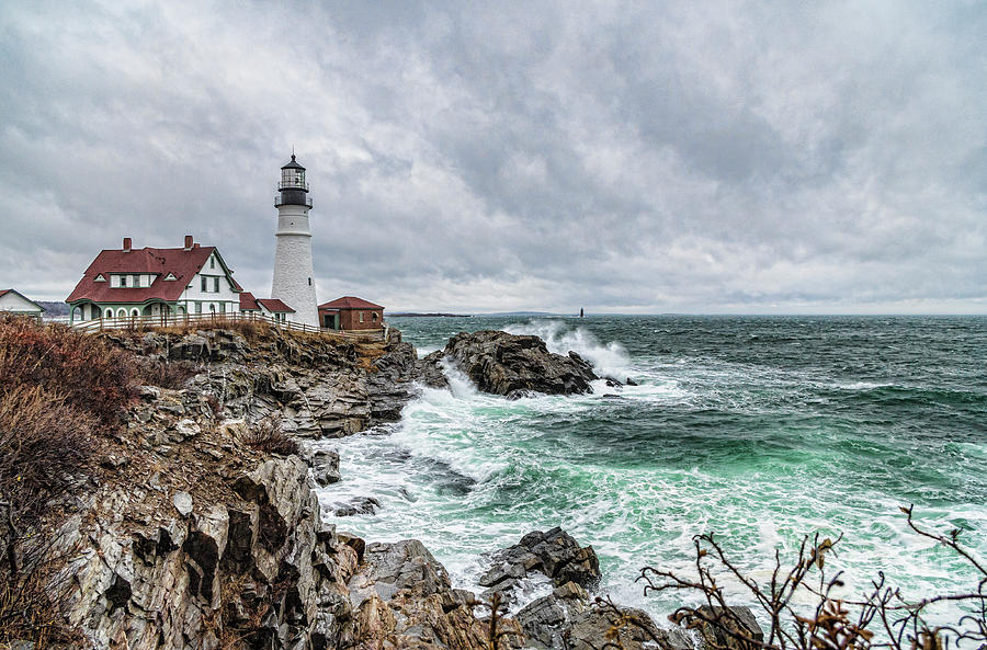 Portland Head Light Noreaster Photograph by Patrick Fennell