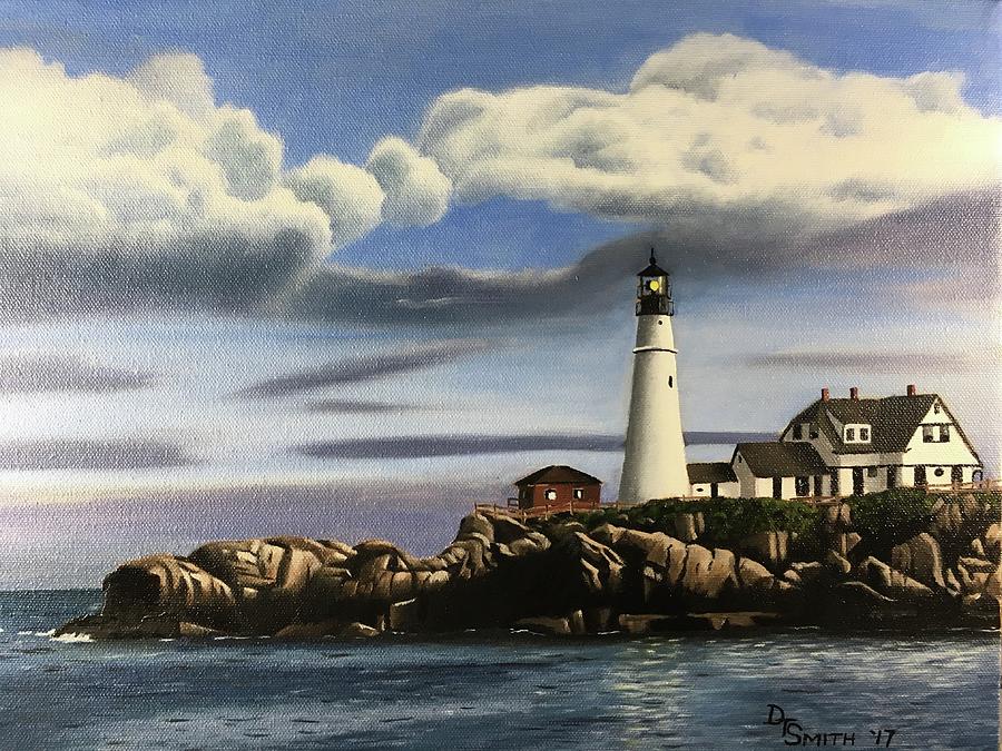 Portland Head Lighthouse Painting by Daniel Smith | Fine Art America