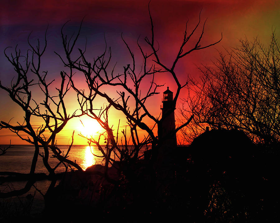 Portland Head Lighthouse Silhouette Photograph by Joann Vitali