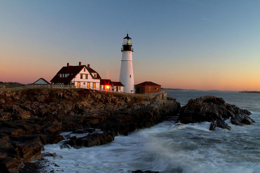 Portland Head Lighthouse Sunrise Photograph by Betty Pauwels