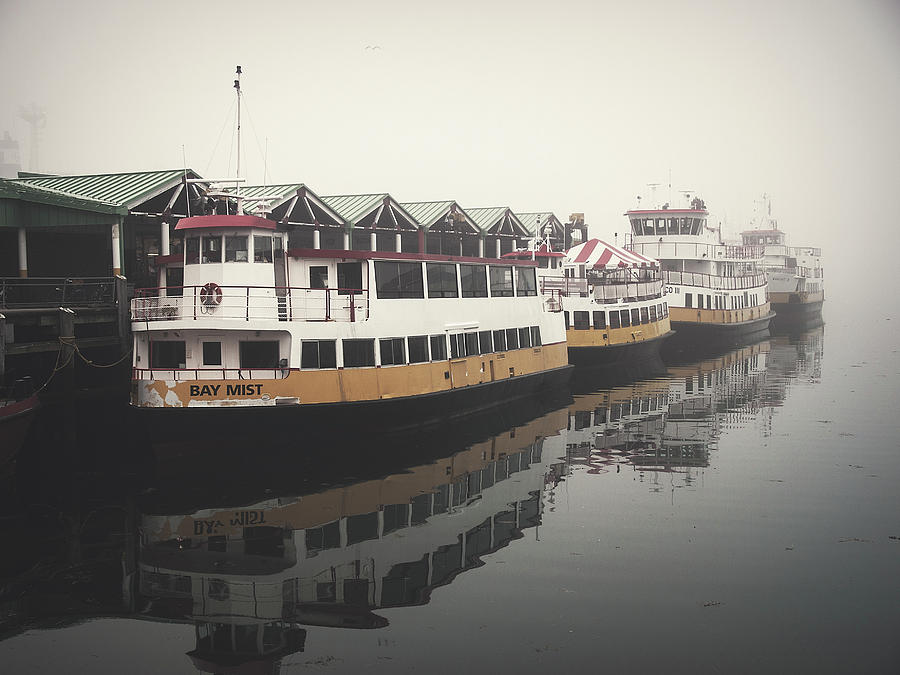 Boat Photograph - Portland Morning Fog by Bob Orsillo