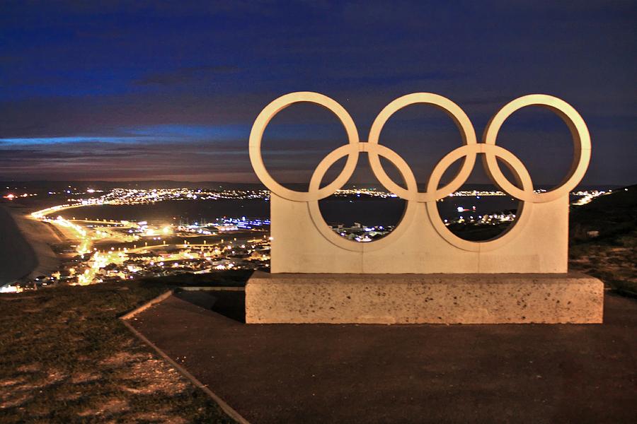Portland Olympic Rings Photograph by David Matthews