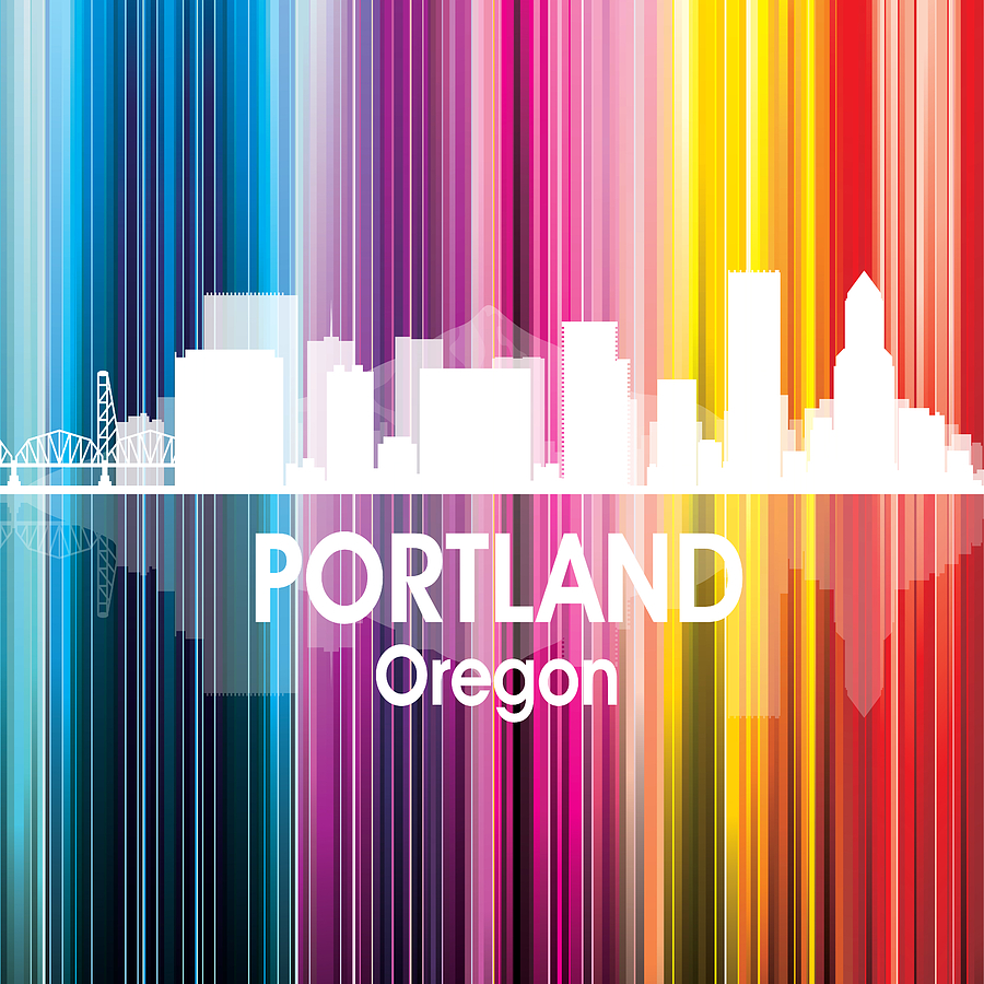 Portland OR 2 Squared Digital Art by Angelina Tamez