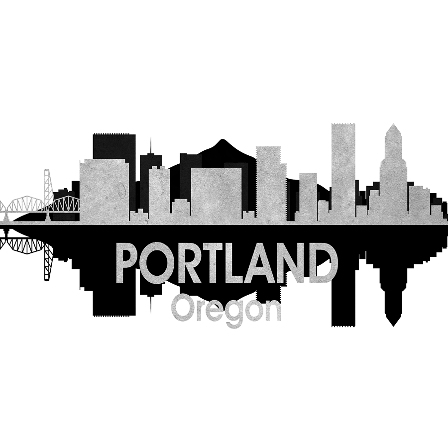 Portland OR 4 Squared Digital Art by Angelina Tamez