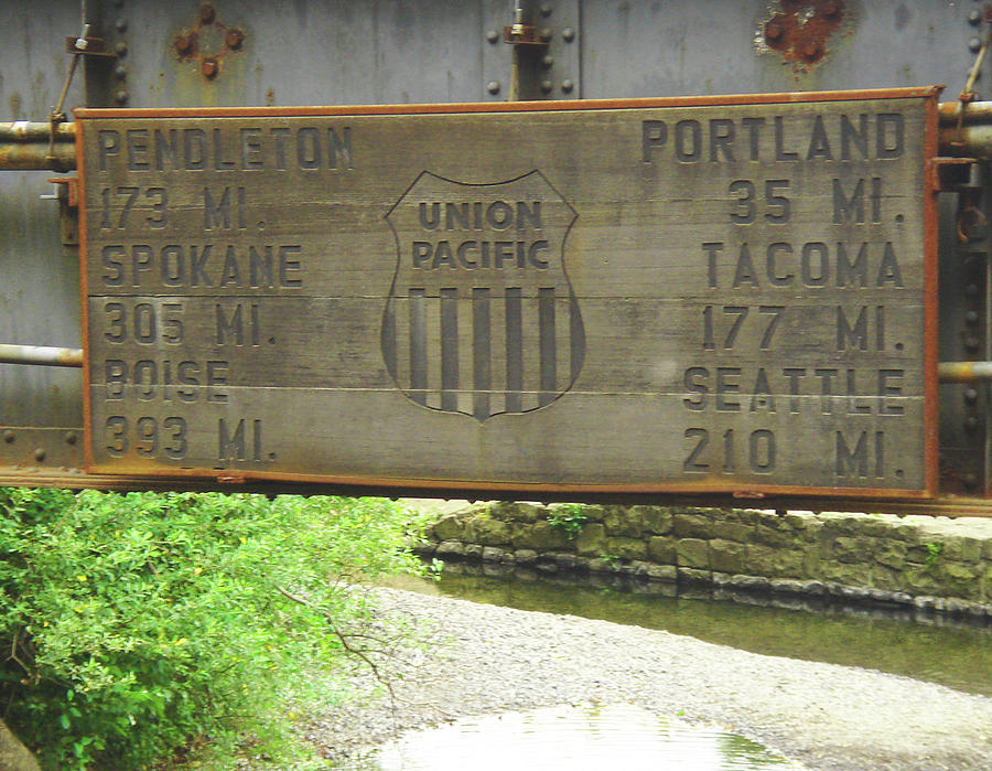 Portland OR, Railroad Sign Photograph by Imagery-at- Work