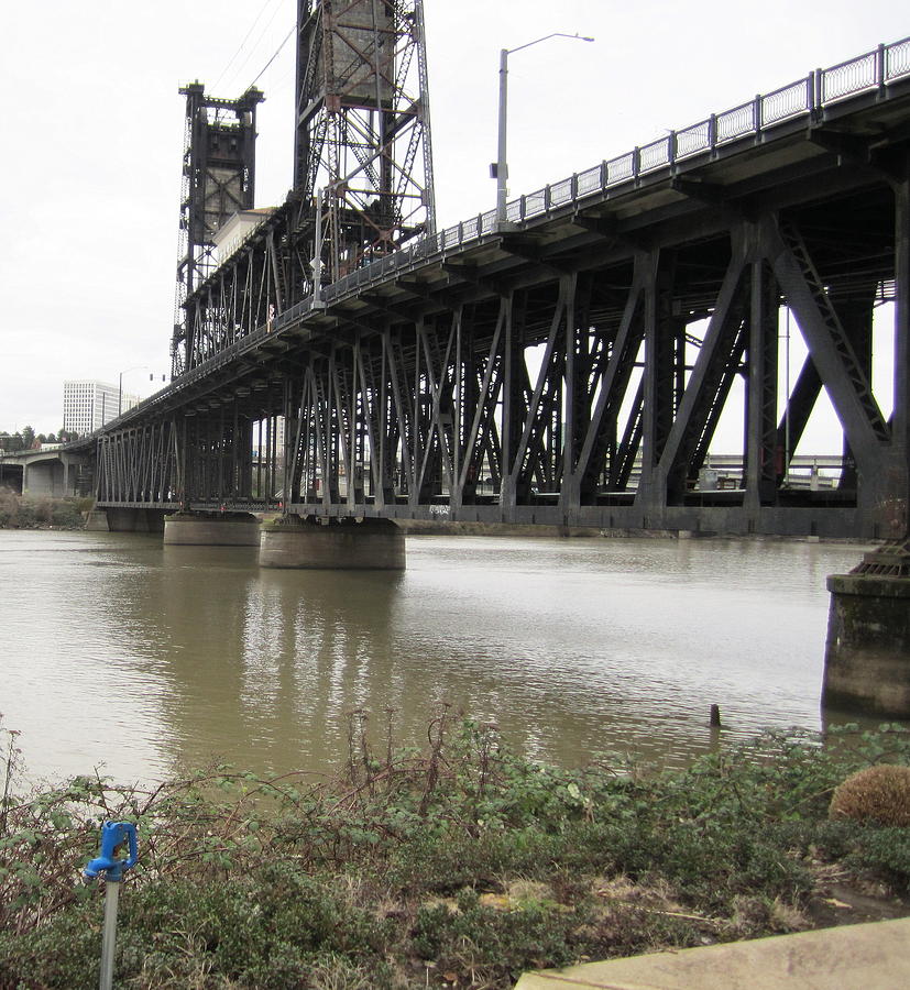 Portland Oregon Pdx Steel Bridge Over The Columbia River Photograph by ...