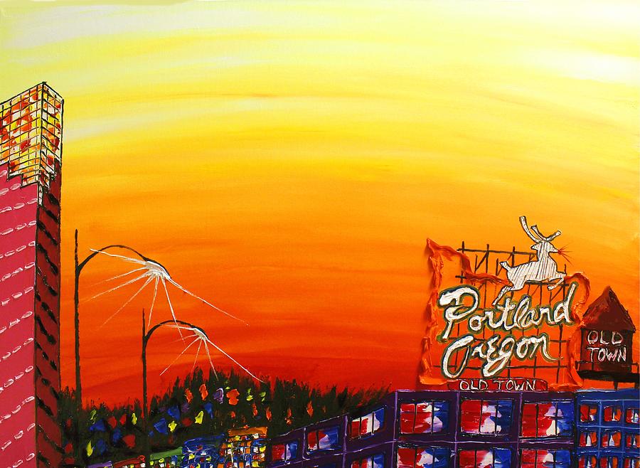 Portland Oregon Sign #116 Painting by Dunbar's Local Art ...