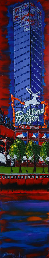Portland Oregon Sign #64 Painting by James Dunbar