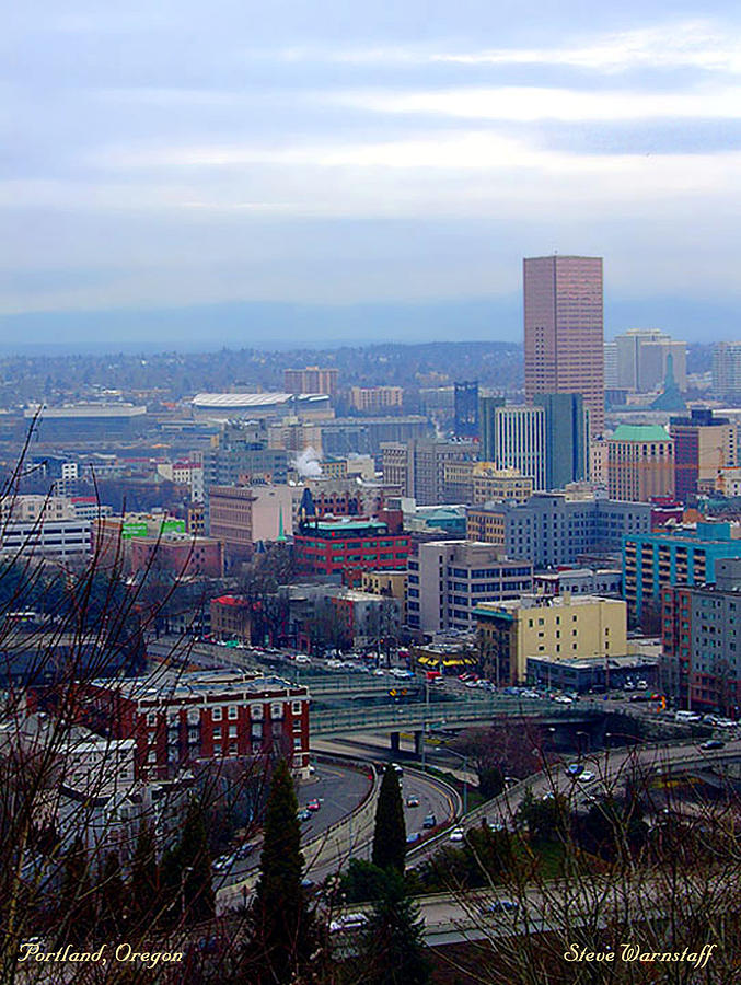 Portland Oregon Skyline Photograph by Steve Warnstaff