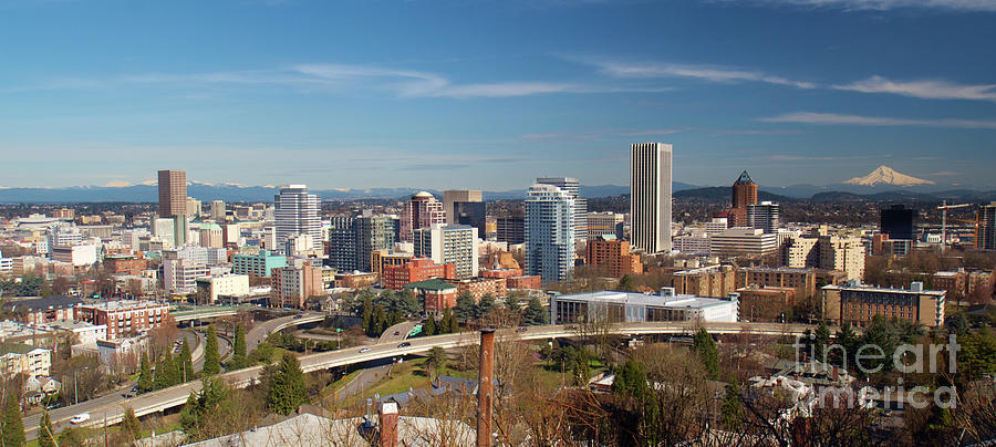 Portland Panorama Photograph by Bruce Block