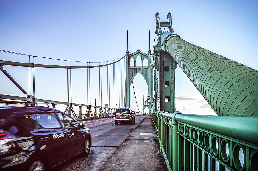 Portland Saint Johns Bridge Photograph by Anthony Doudt