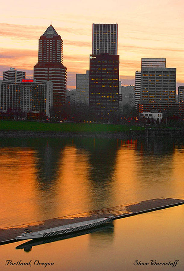 Portland Skyline Photograph by Steve Warnstaff