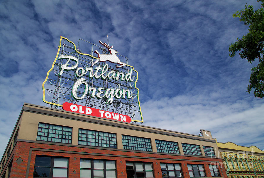 Portland Stag Sign Photograph by Bruce Block