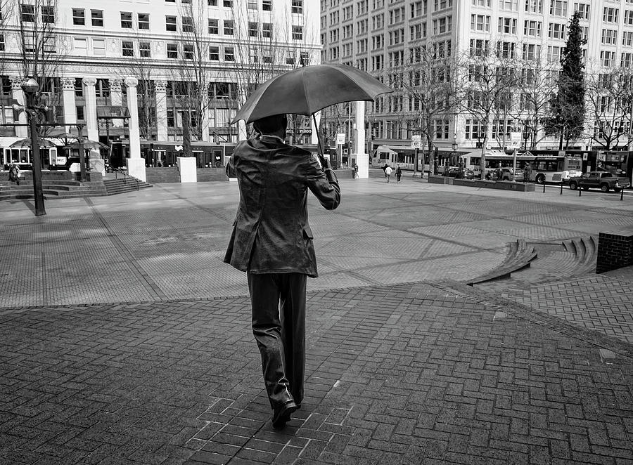 Portlands Umbrella Man Photograph by Steven Clark