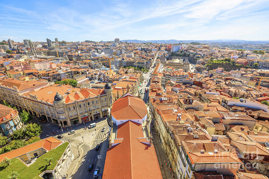 Porto aerial view Photograph by Benny Marty